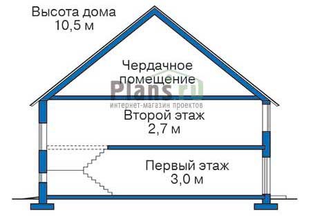 Проект кирпичного дома 70-61 план