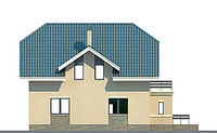 Проект кирпичного дома 70-62 фасад