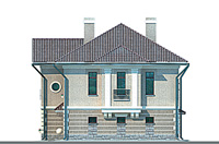 Проект кирпичного дома 70-69 фасад