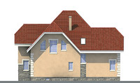 Проект кирпичного дома 70-72 фасад