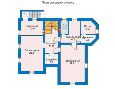 Проект кирпичного дома 70-74 план