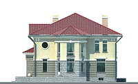 Проект кирпичного дома 70-75 фасад