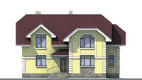 Проект кирпичного дома 70-85 фасад