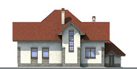 Проект кирпичного дома 70-87 фасад