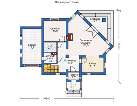 Проект кирпичного дома 71-05 план