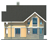 Проект кирпичного дома 71-09 фасад