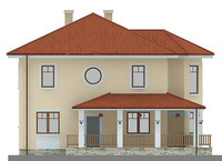 Проект кирпичного дома 71-10 фасад