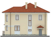Проект кирпичного дома 71-10 фасад