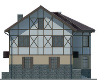 Проект кирпичного дома 71-26 фасад