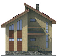 Проект кирпичного дома 71-30 фасад