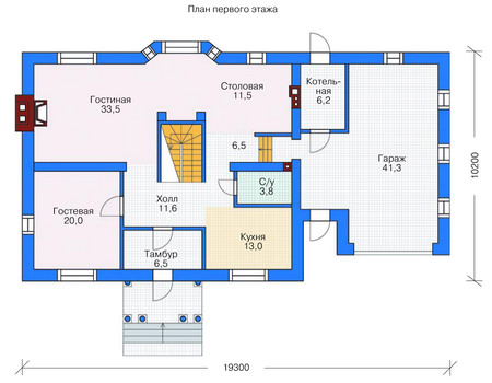 Проект кирпичного дома 71-35 план
