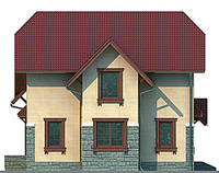 Проект кирпичного дома 71-39 фасад