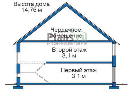 Проект кирпичного дома 71-47 план