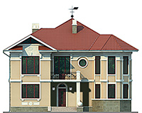 Проект кирпичного дома 71-48 фасад
