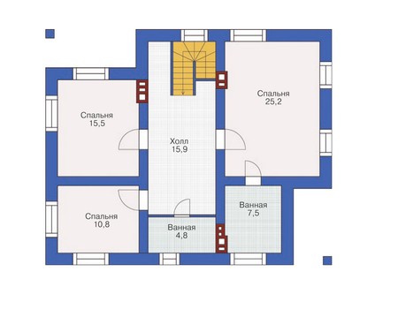Проект кирпичного дома 71-63 план