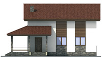 Проект кирпичного дома 71-64 фасад