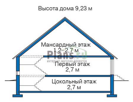 Проект кирпичного дома 71-90 план