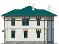 Проект кирпичного дома 72-07 фасад