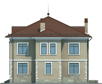 Проект кирпичного дома 72-08 фасад