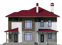 Проект кирпичного дома 72-09 фасад