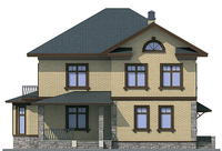 Проект кирпичного дома 72-24 фасад