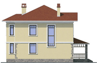 Проект кирпичного дома 72-30 фасад