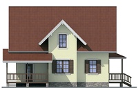 Проект кирпичного дома 72-33 фасад