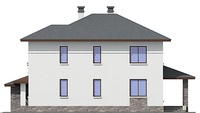 Проект кирпичного дома 72-52 фасад