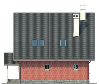 Проект кирпичного дома 72-56 фасад