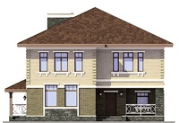 Проект кирпичного дома 72-71 фасад
