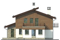 Проект кирпичного дома 72-91 фасад