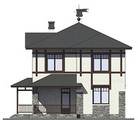 Проект кирпичного дома 72-94 фасад
