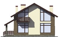 Проект кирпичного дома 72-98 фасад