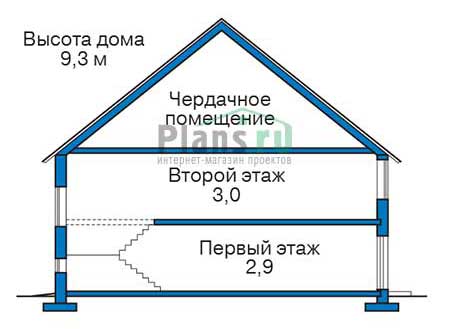  Проект кирпичного дома 73-09 план