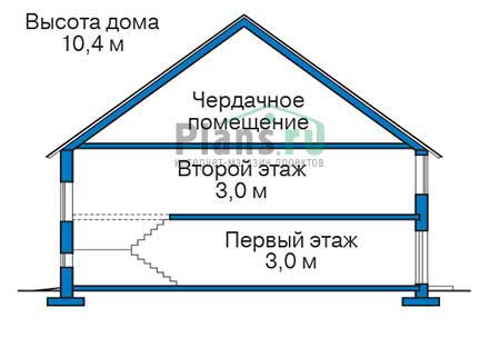 Проект кирпичного дома 73-35 план