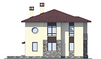 Проект кирпичного дома 73-46 фасад