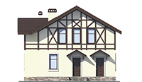 Проект кирпичного дома 73-48 фасад