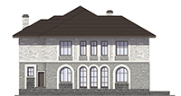 Проект кирпичного дома 73-68 фасад