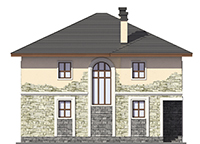 Проект кирпичного дома 73-70 фасад