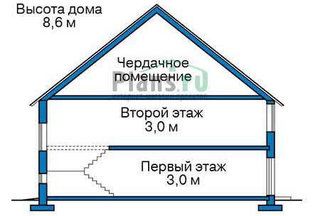 Проект кирпичного дома 73-97 план