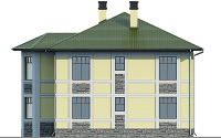 Проект кирпичного дома 74-37 фасад