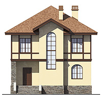 Проект кирпичного дома 41-10 фасад