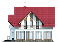 Проект кирпичного дома 41-14 фасад
