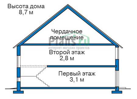 Проект кирпичного дома 31-45 план
