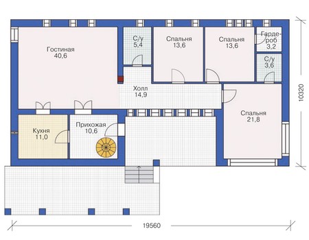 Проект кирпичного дома 36-82 план