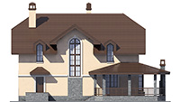 Проект кирпичного дома 41-43 фасад