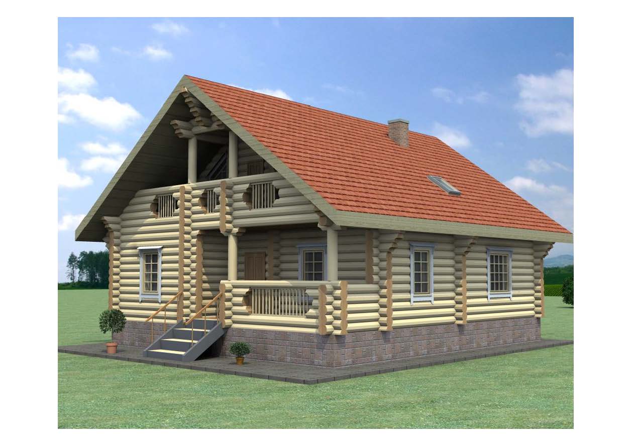 деревянный домик  фасад
