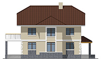 Проект кирпичного дома 41-68 фасад