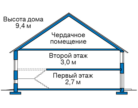 Проект кирпичного дома 42-22 план