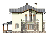 Проект кирпичного дома 42-38 фасад